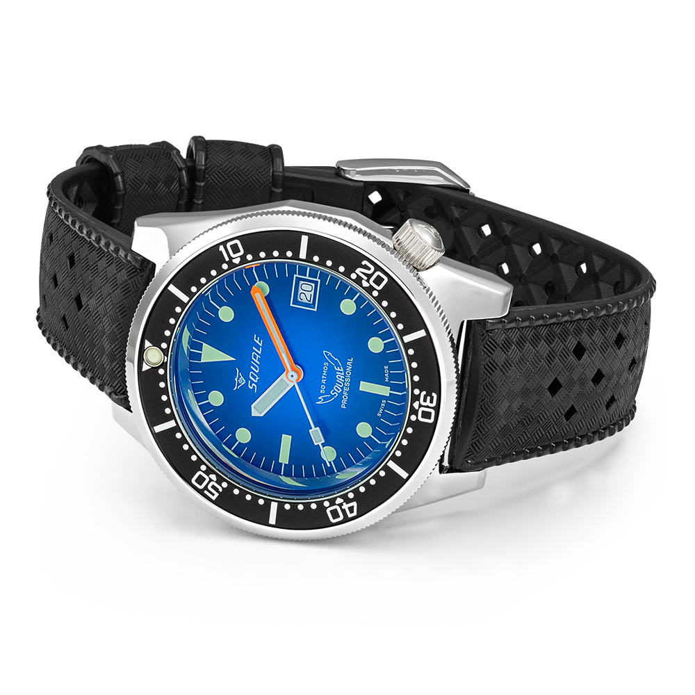 Squale 1521 Blue Ray Rubber