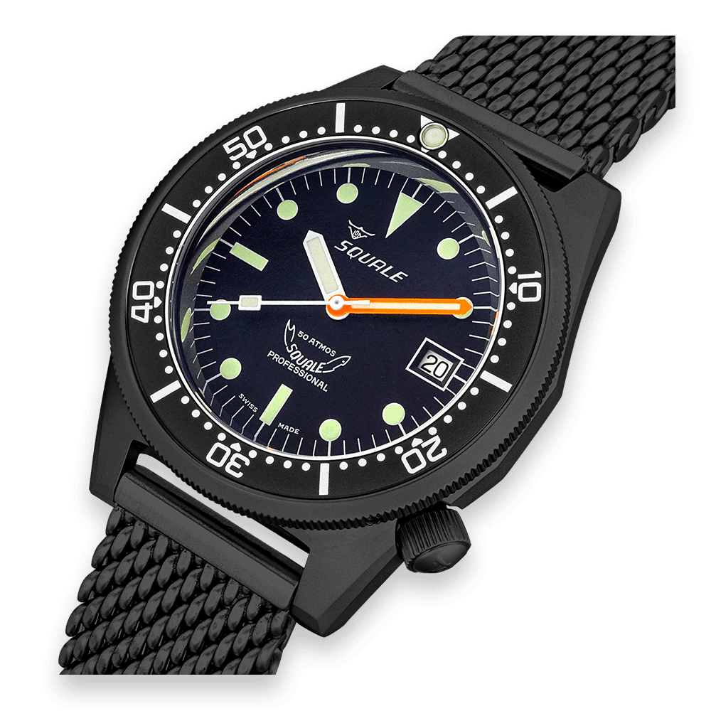 Squale 1521 PVD Black Mesh