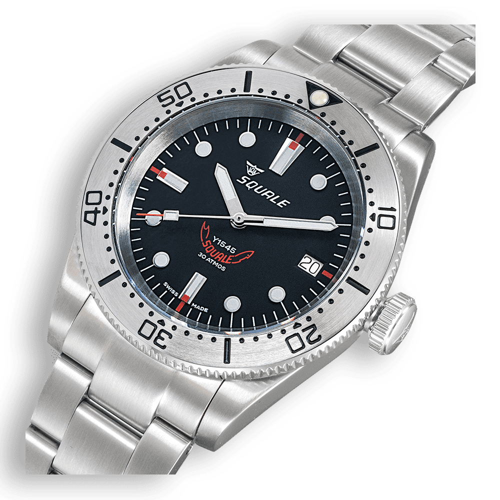 Squale 1545 Steel Black Bracelet