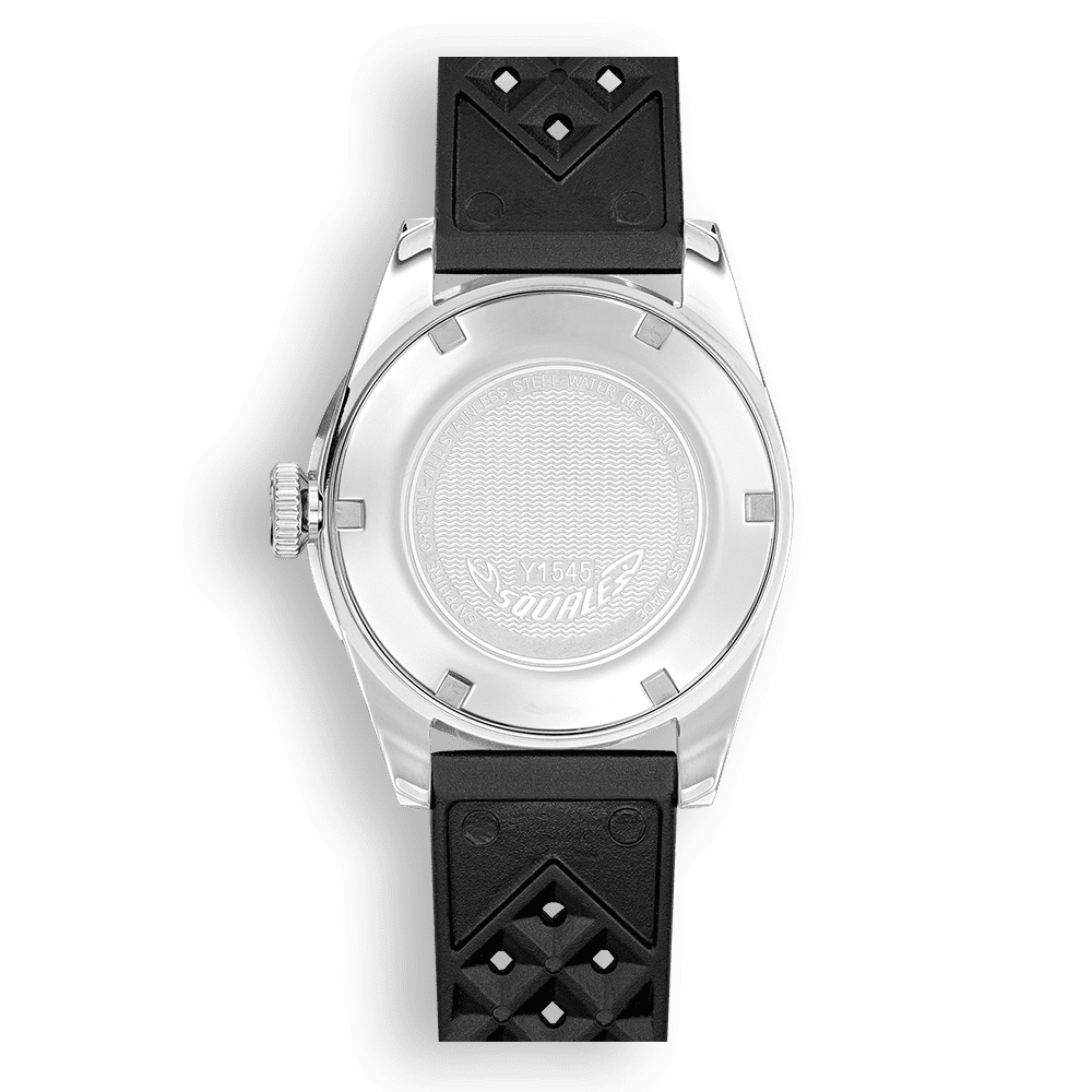 Squale 1545 Steel Black Rubber