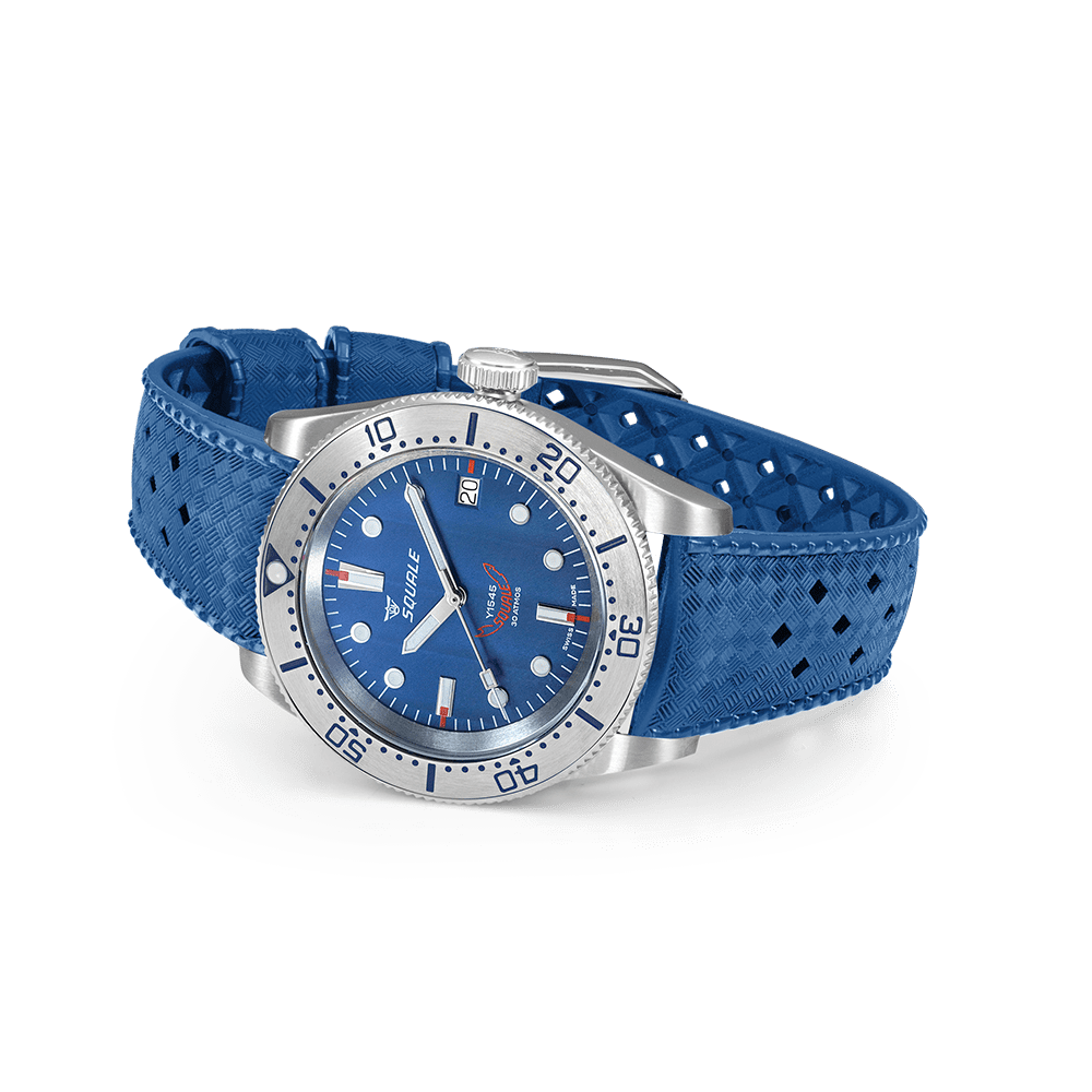 Squale 1545 Steel Blue Rubber