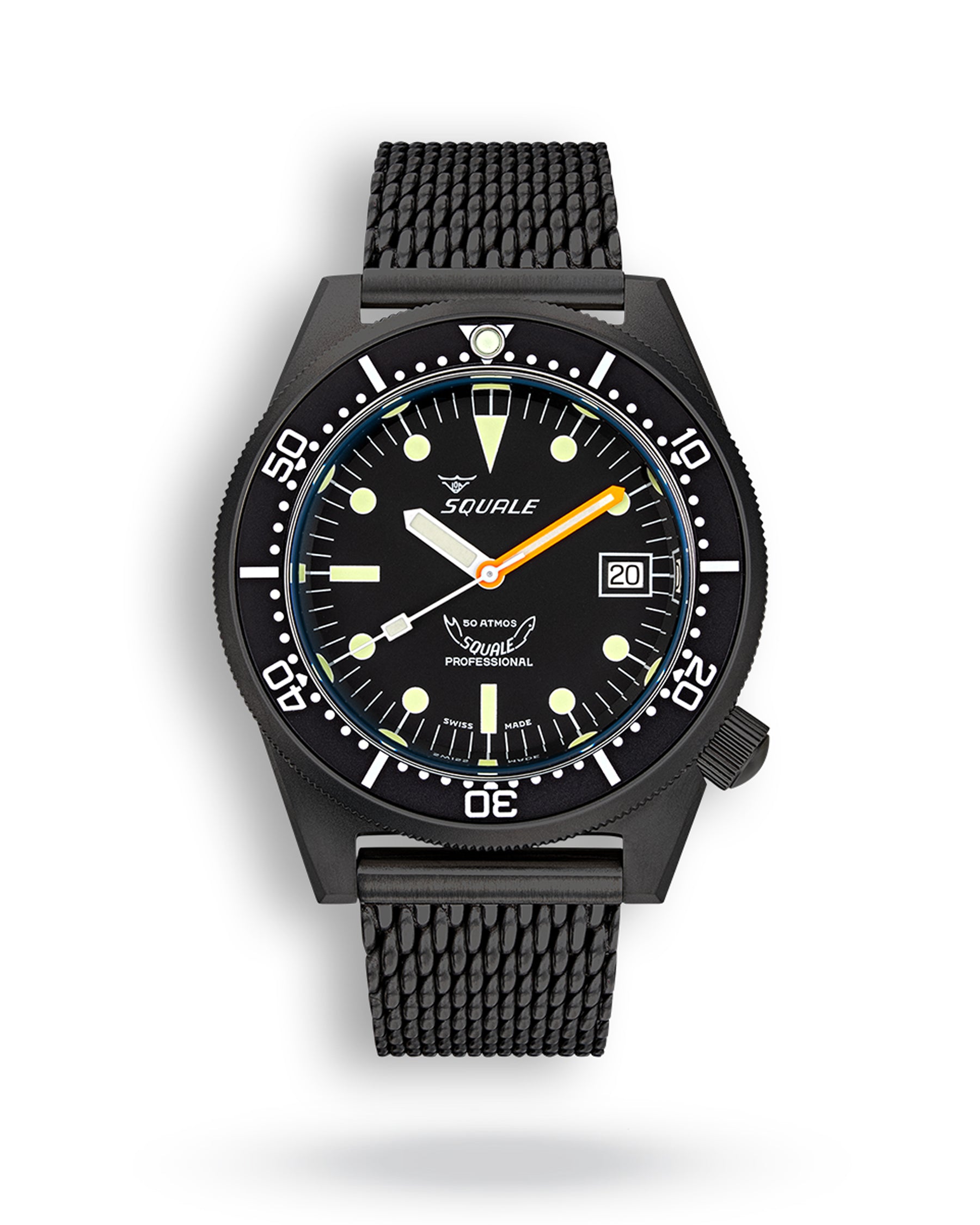 Squale 1521 PVD Black Mesh