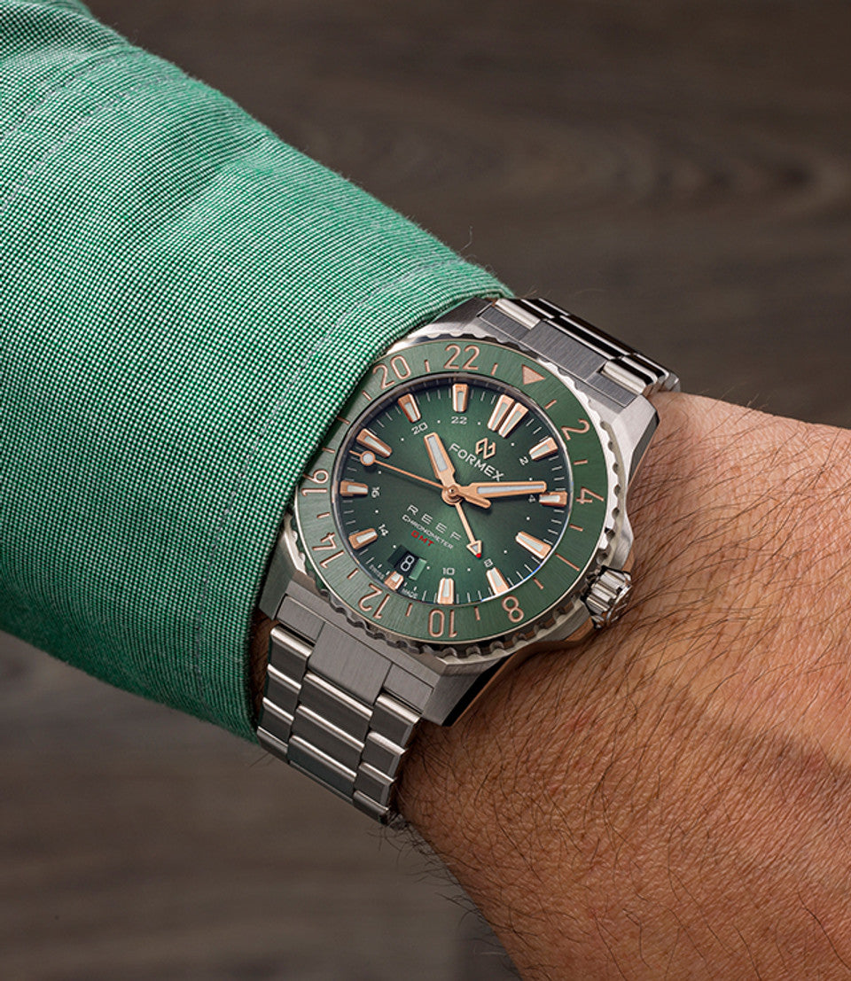 Formex Reef GMT Green & Rose Gold