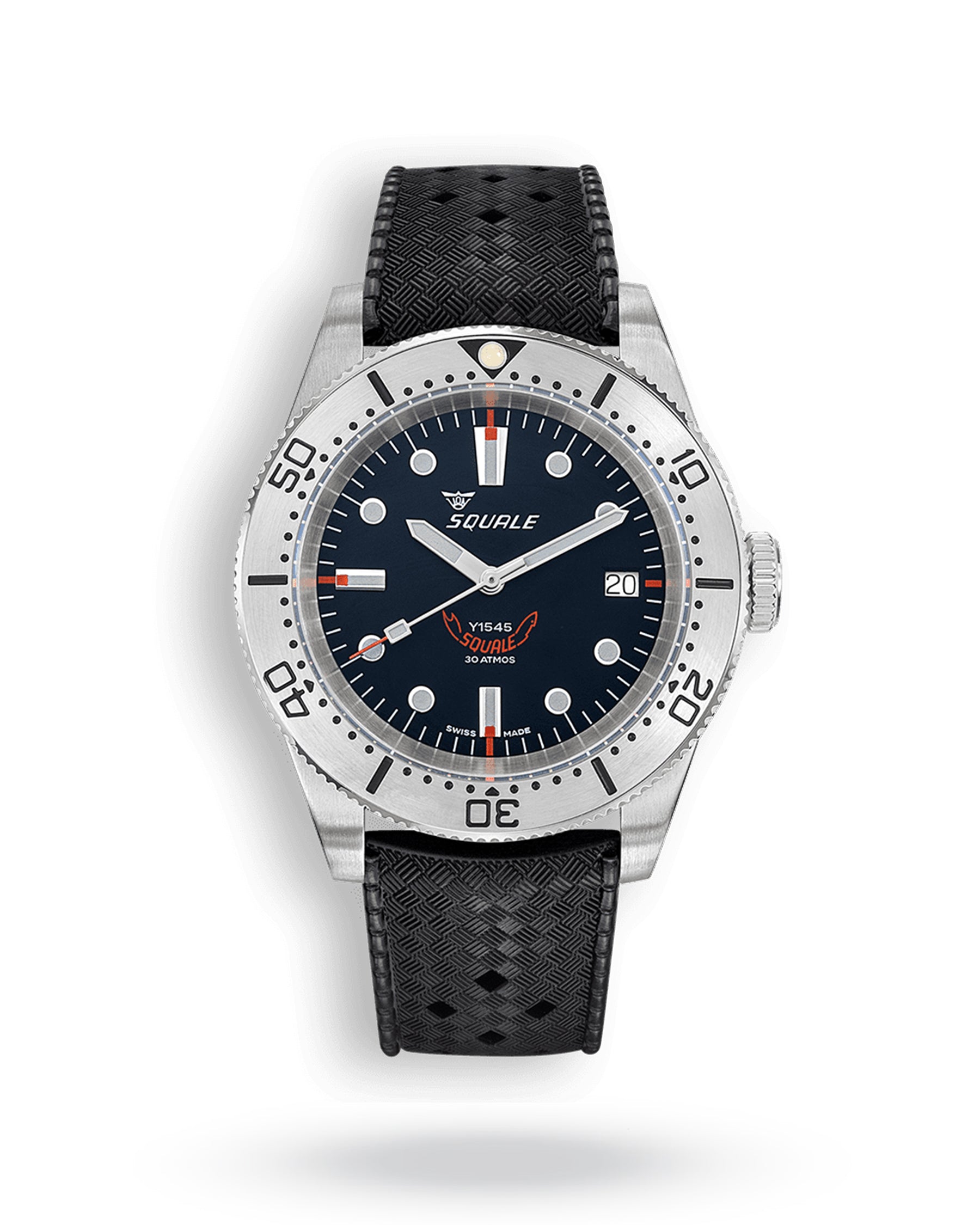 Squale 1545 Steel Black Rubber