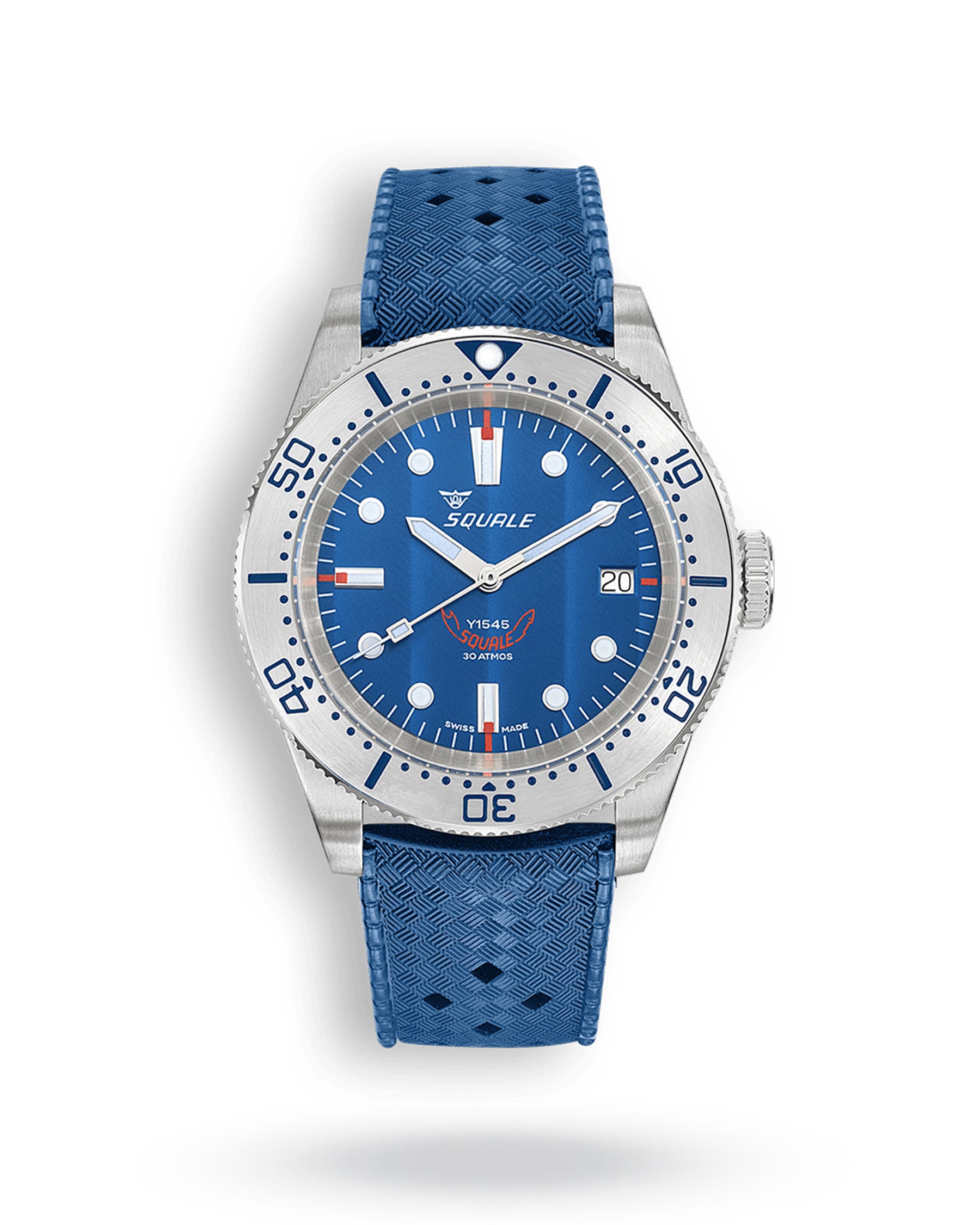 Squale 1545 Steel Blue Rubber