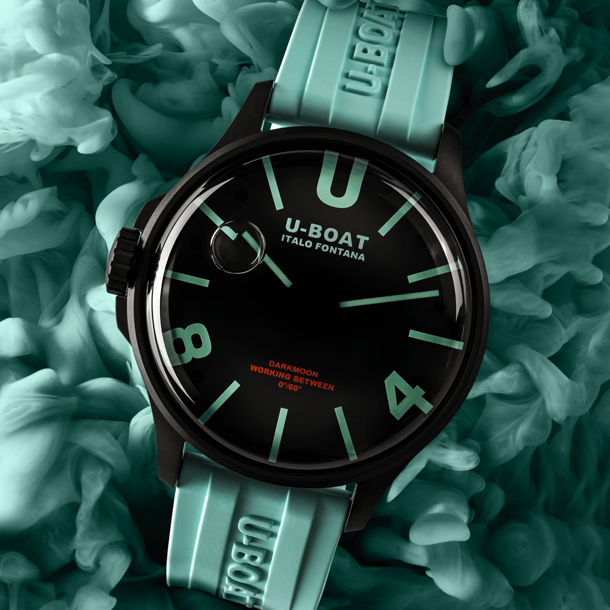 U-Boat Darkmoon BK Curve Aquamarine PVD