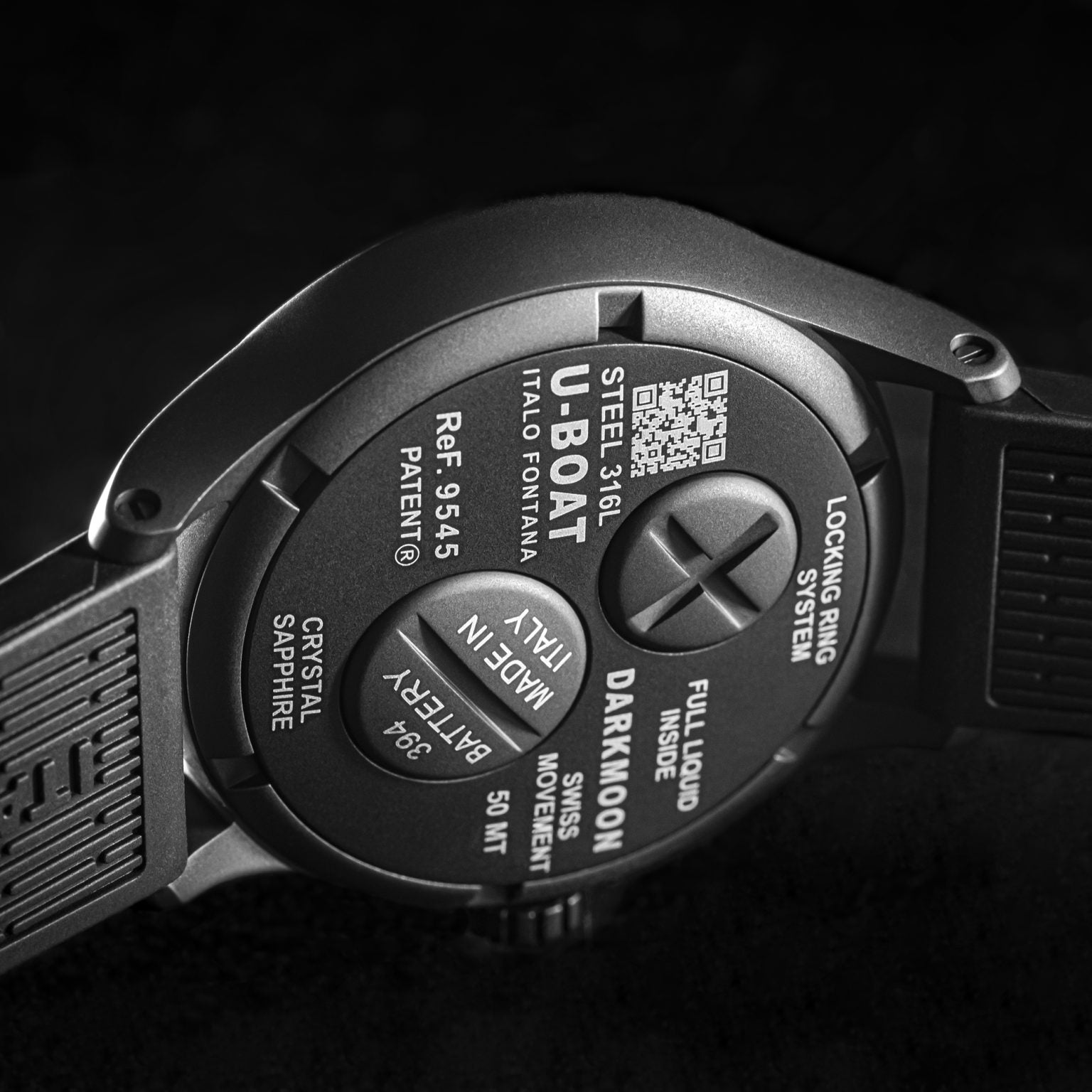 U-Boat Darkmoon 40 MM Bk Black Curved PVD