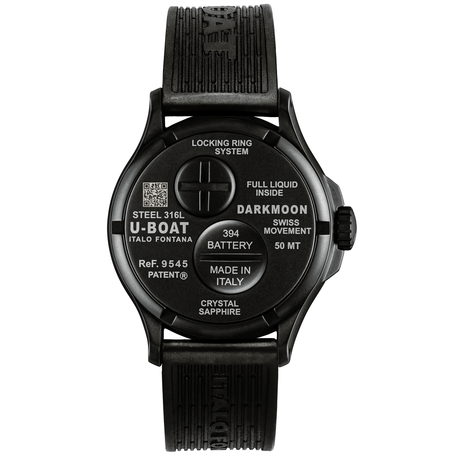 U-Boat Darkmoon 40 MM Bk Black Curved PVD