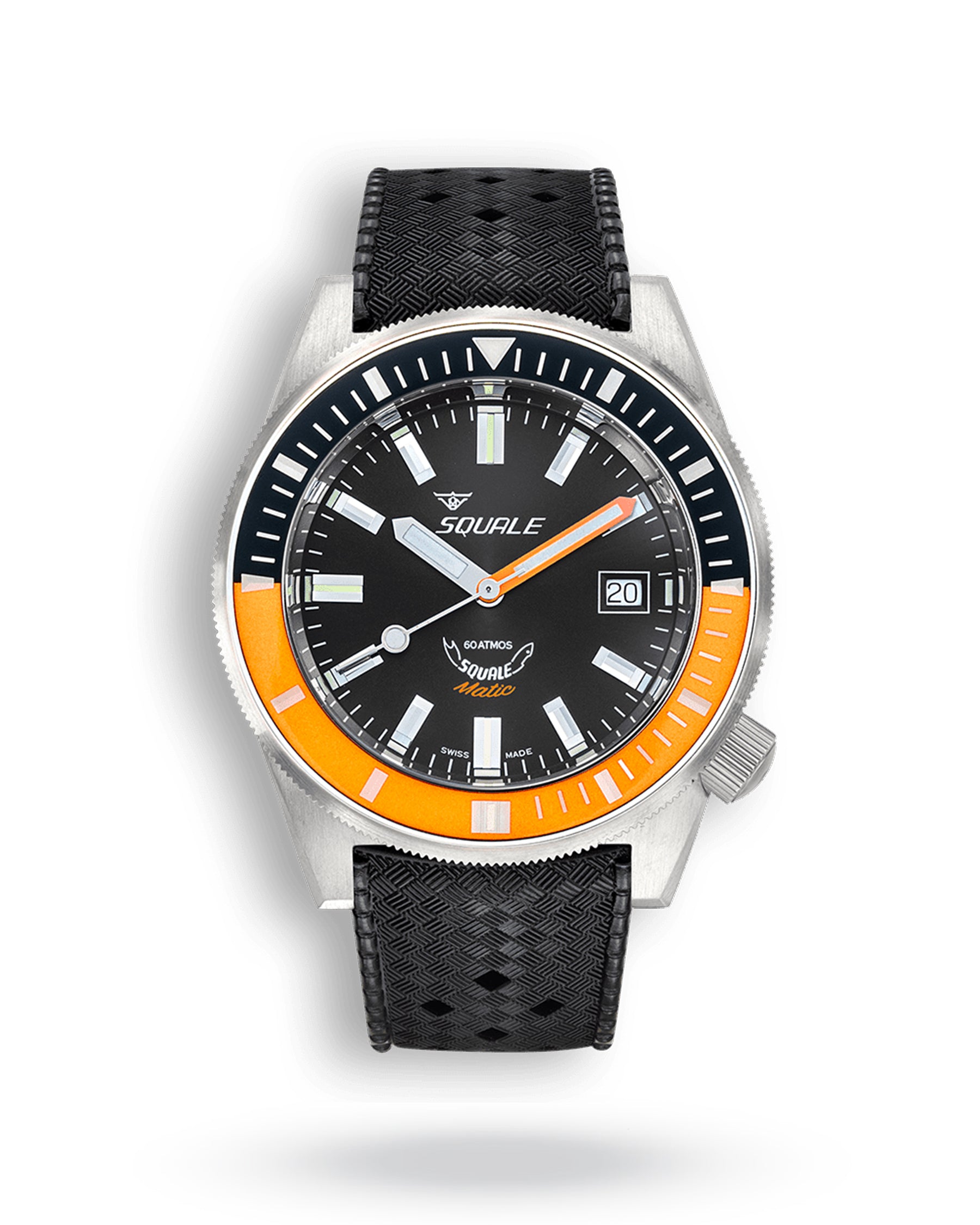Squale Matic Satin Orange Rubber