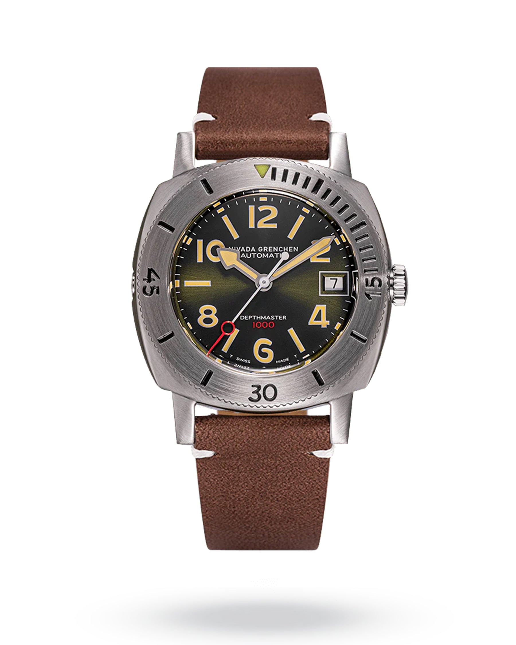 Nivada Grenchen Numerals Date Depthmaster Green