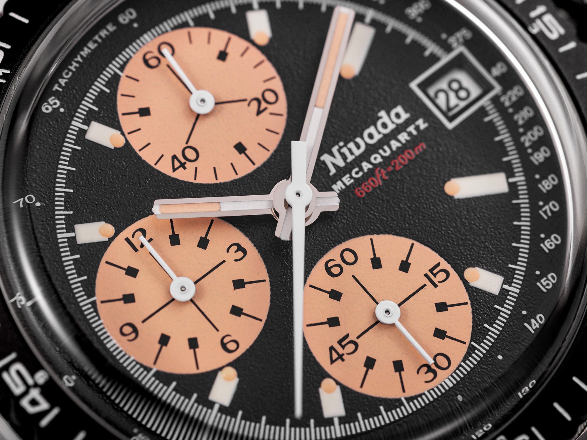 Nivada Grenchen Autochron Mecaquartz Salmon – WristRebels
