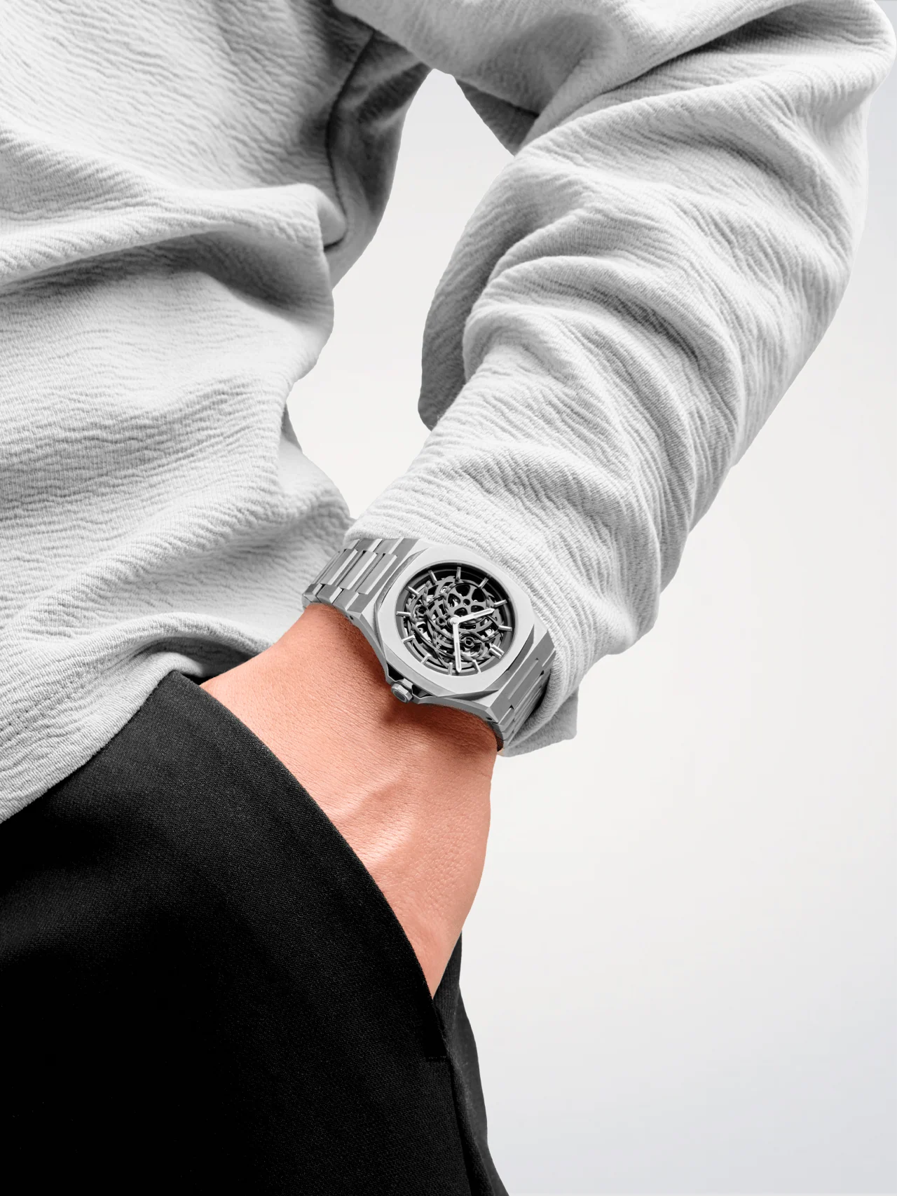 D1 Milano Silver Skeleton