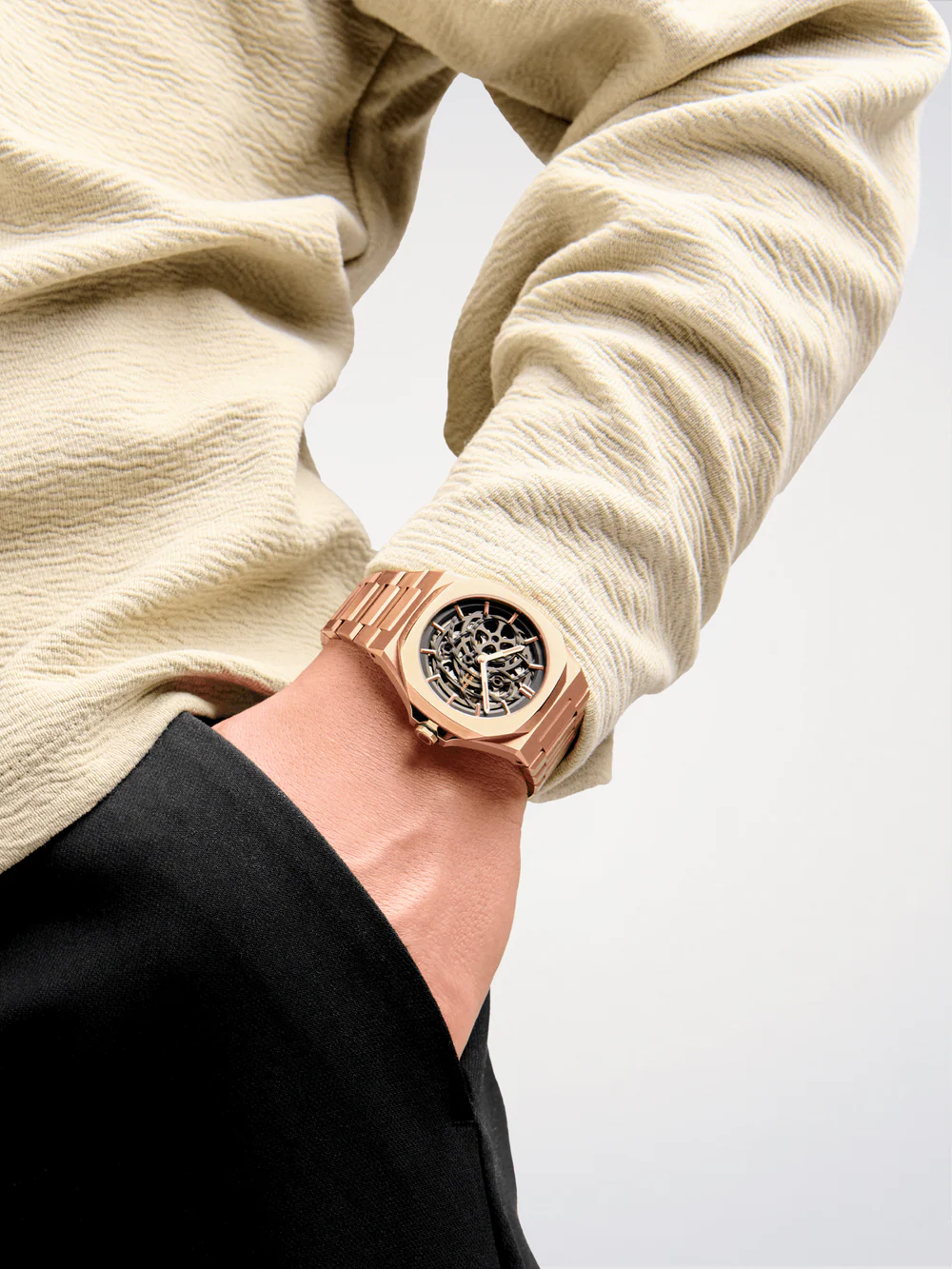 D1 Milano Rose Gold Skeleton