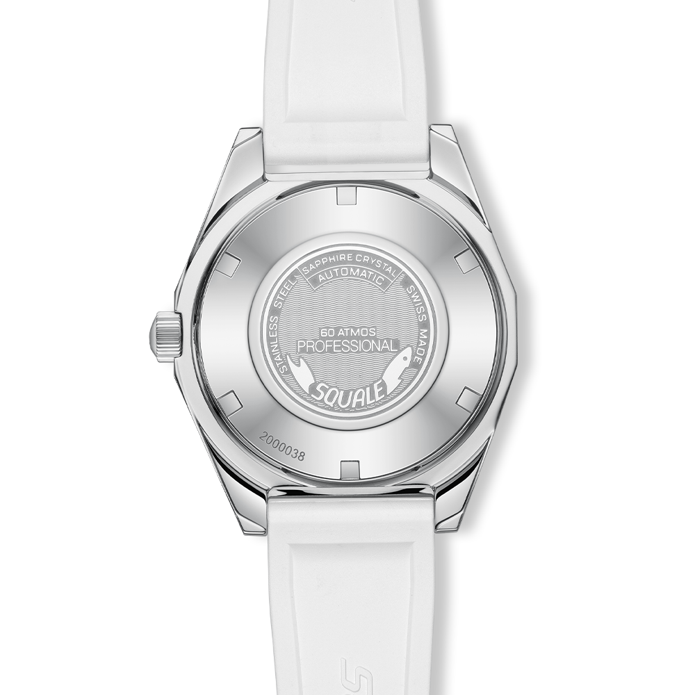 Squale Matic S White Mosaic Rubber