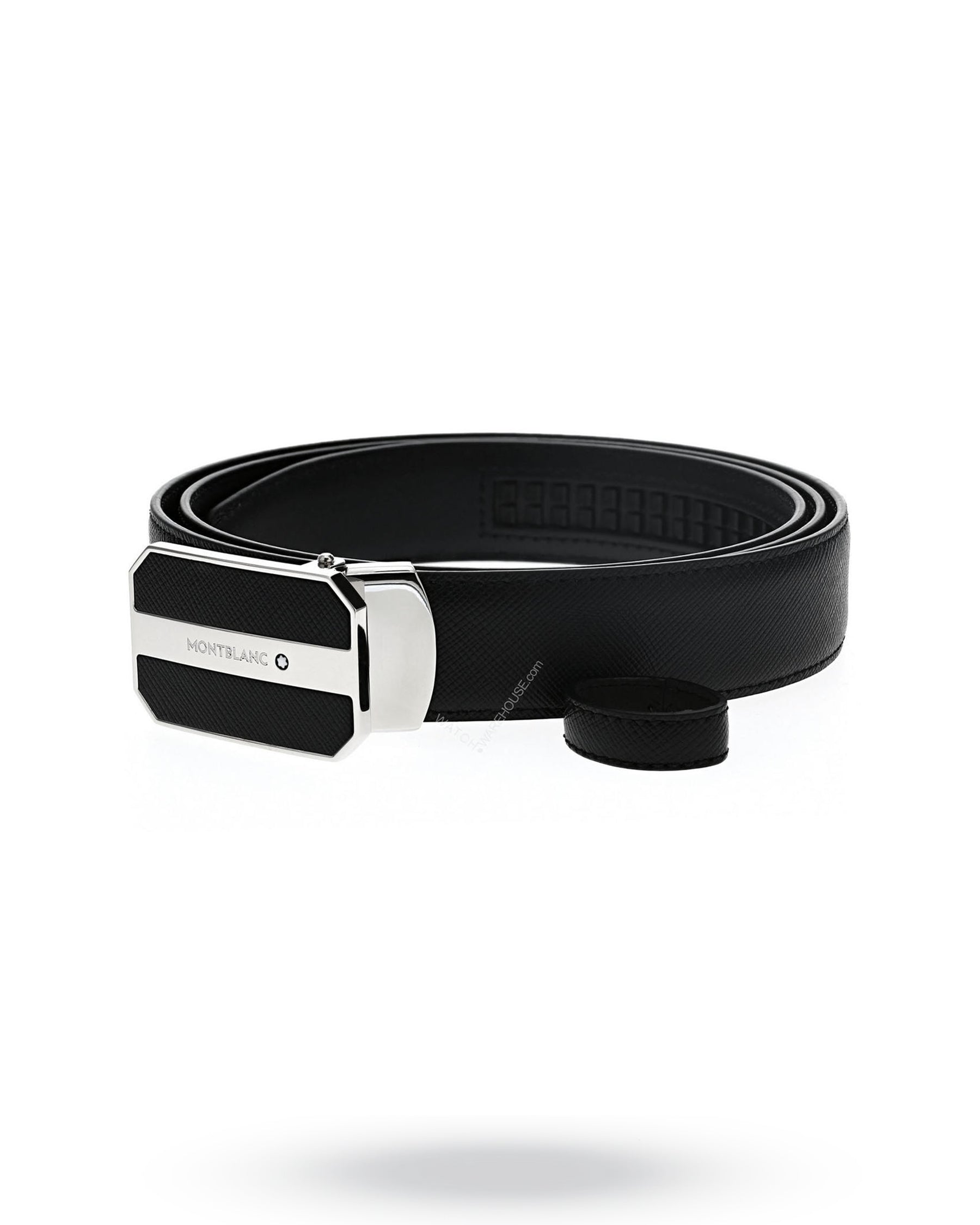 Montblanc Octagonal Shiny Black LTHR Business Belt