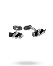 Montblanc Rouge et Noir Serpent Ruthenium Cufflinks