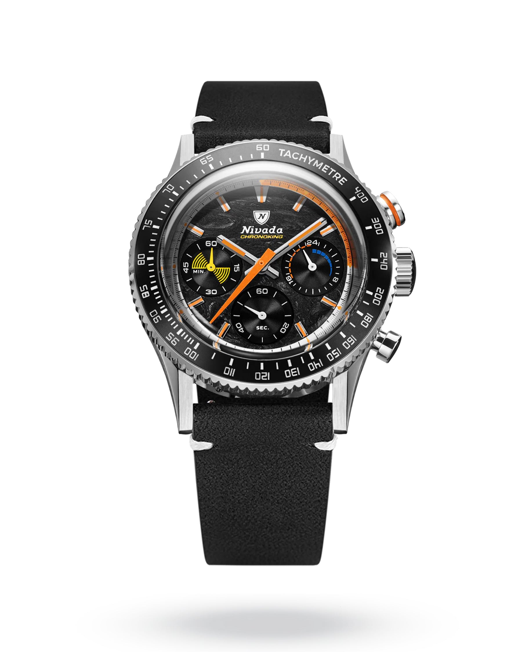 Nivada Grenchen Chronoking Mecaquartz Racing Carbon