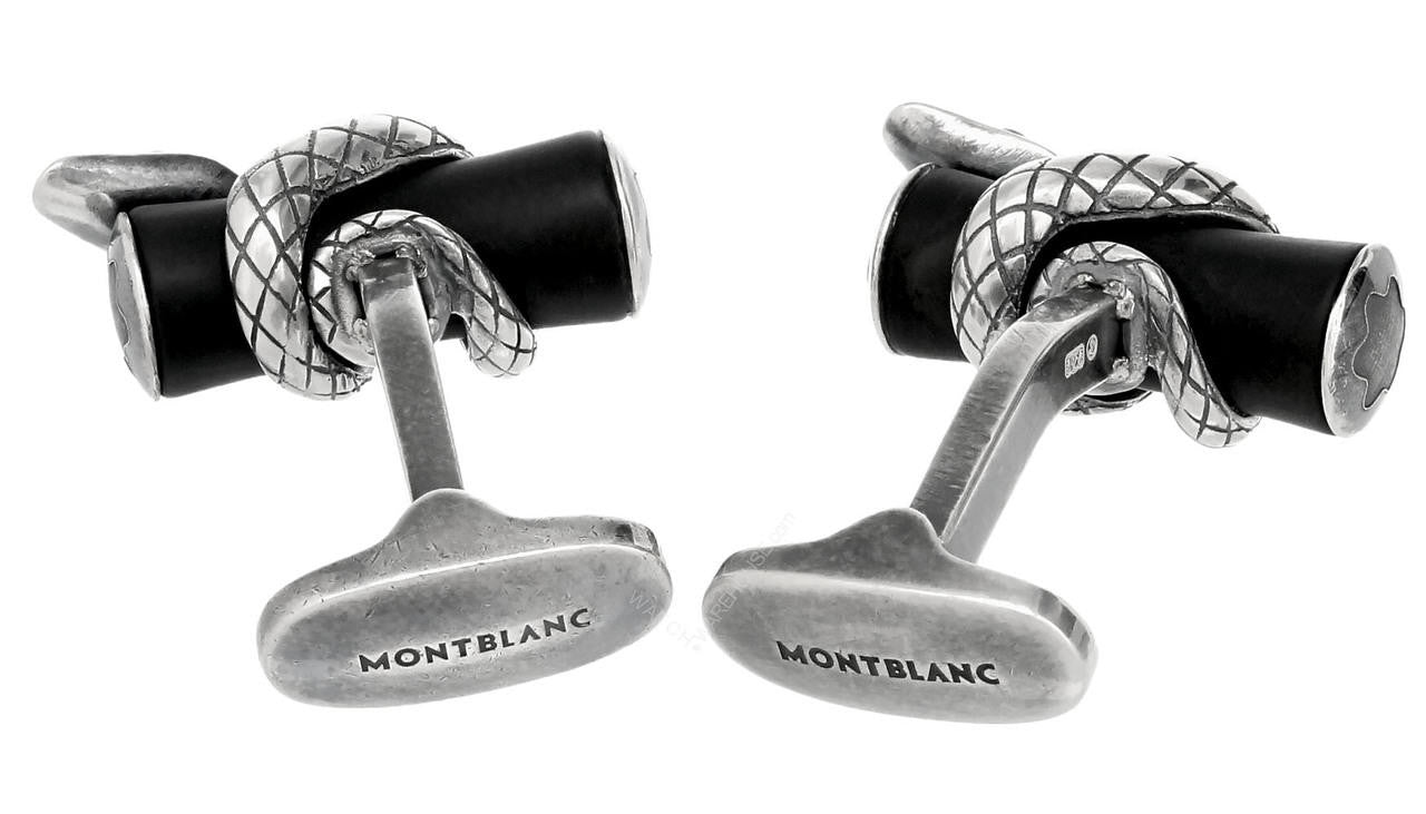 Montblanc Rouge et Noir Serpent Ruthenium Cufflinks
