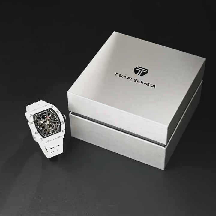 Load video: Tsar Bomba Elemental Series Automatic Watch TB8212