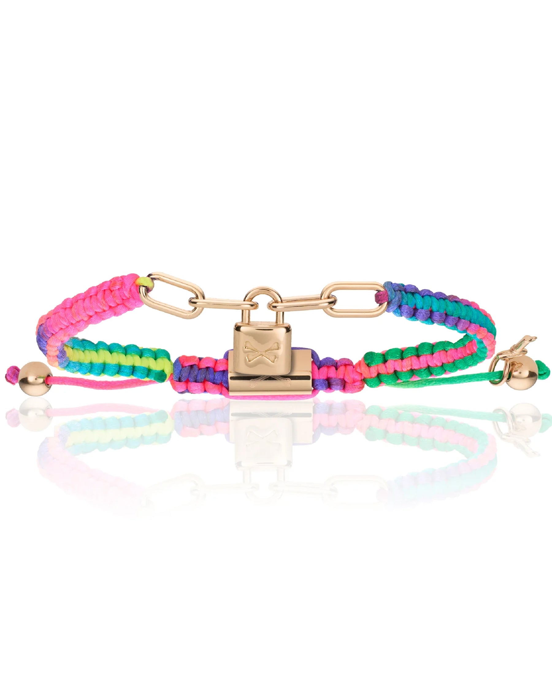 Double Bone Rainbow Polyester Lock