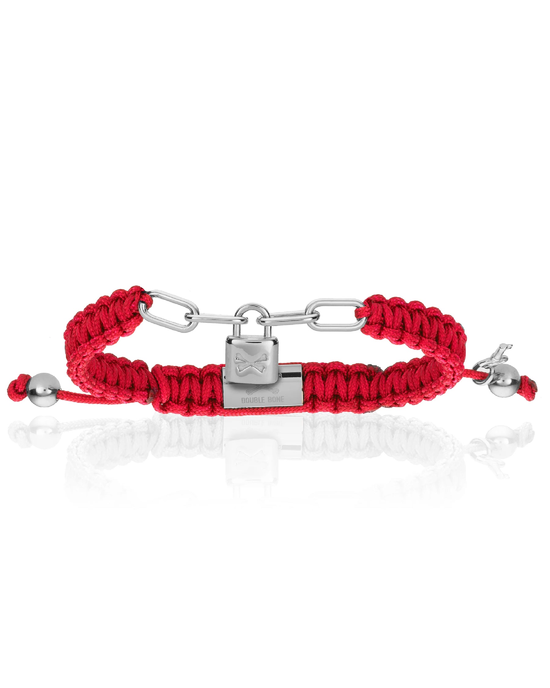 Double Bone Red Polyester Lock